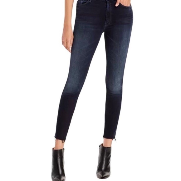 Mother The Looker Ankle Fray Jeans In Coffee Tea Or Me Sz 27 - Picture 1 of 5